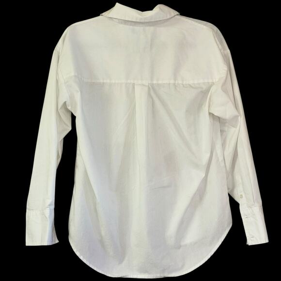 Abercrombie & Fitch Oversized White Button Down Blouse Women’s XS Old Money Top - Picture 2 of 10